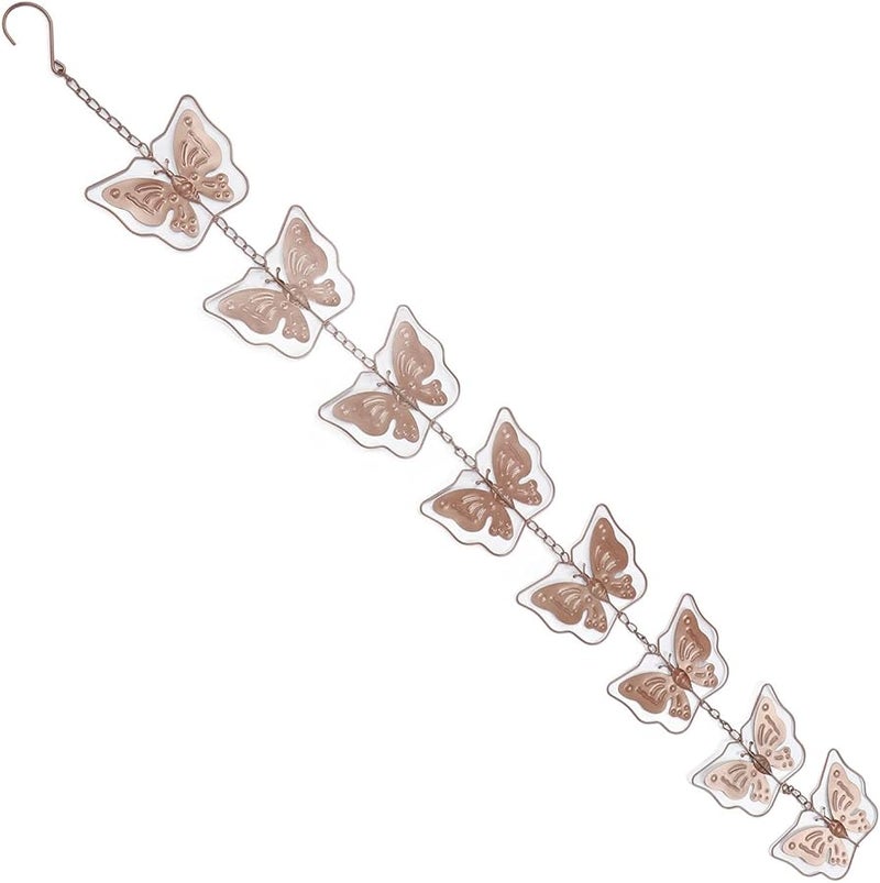 سلسلة مطر معدنية 4 26 قدم مزراب تصريف مياه الأمطار مع تأثير الرياح للحديقة - Image 5